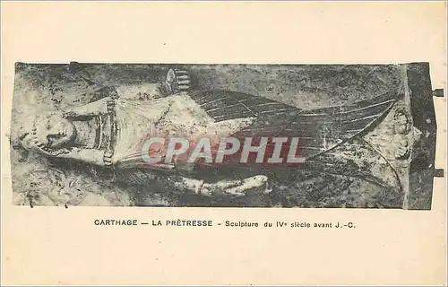 Ansichtskarte AK Carthage la Pretresse Sculpture du IVe siecle avant JC