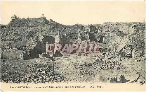 Cartes postales Carthage Collines de saint Louis vue des Fouilles