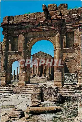 Moderne Karte Sbeitla Temple et Forum Romains