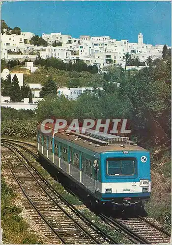 Cartes postales moderne Tunisie le Train electrique Tunis Goulette Marsa