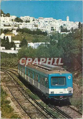 Moderne Karte Tunisie le Train electrique Tunis Goulette Marsa