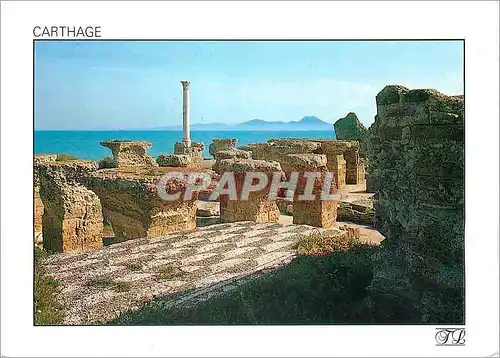 Moderne Karte Carthage les Thermes d'Antonin IIeS