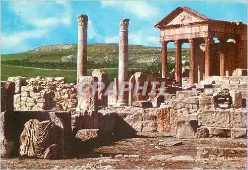 Moderne Karte Dougga Ruines Romaines