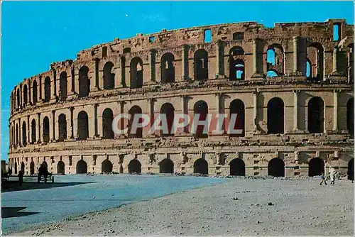 Moderne Karte El Djem Tunisie le Colisee Romain