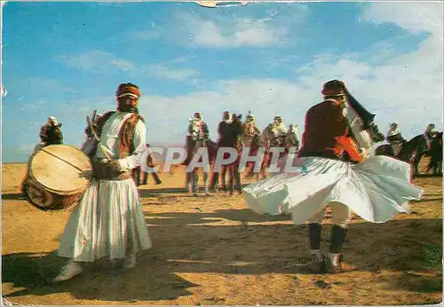 Moderne Karte Sud Tunisien Danseur et Musicien