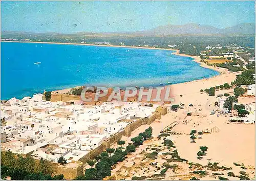 Moderne Karte Hammamet Tunisie Le fort et le remparts