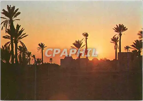 Moderne Karte Jerba Tunisie Coucher de soleil