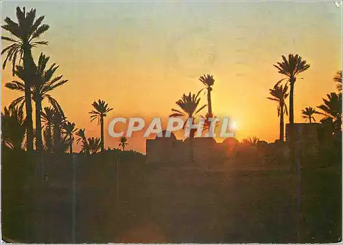 Moderne Karte Jerba Tunisie Coucher de soleil