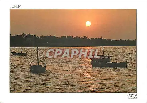 Moderne Karte Jerba Bateaux