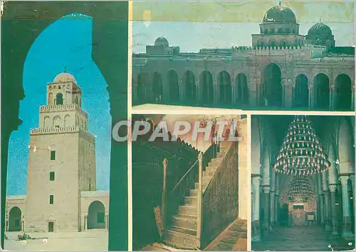 Moderne Karte Kairouan Tunisie La Grande Mosquee