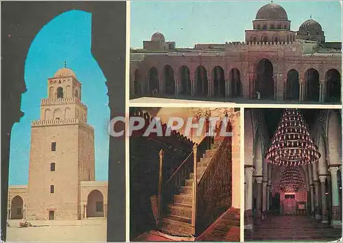 Moderne Karte Kairouan Tunisie La Grande Mosquee