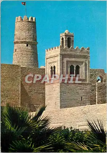 Moderne Karte Monastir La vieille mosquee et le Ribas