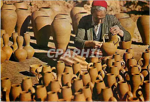 Moderne Karte Souvenir de Tunisie Potier