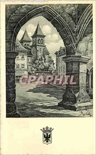 Cartes postales moderne Echternach La Basilique vue du Dingstuhl