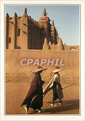 Moderne Karte Mali Djenne La mosquee d argile