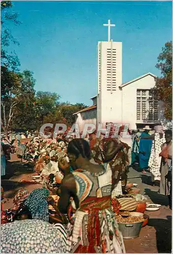 Cartes postales moderne Kayes Mali Le Marche et la Cathedrale