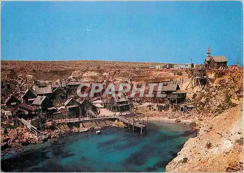 Moderne Karte Popeye Village Named after Holywood film shot on location Anchor Bay Malta