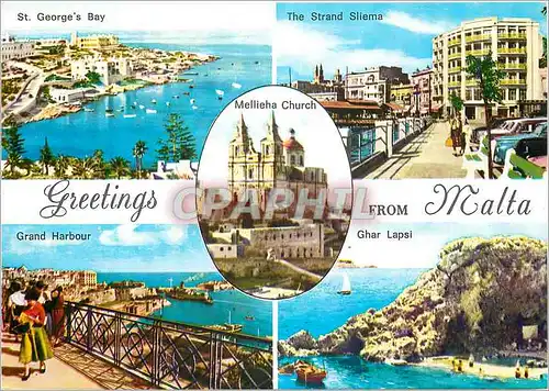 Cartes postales moderne Greetings from Malta