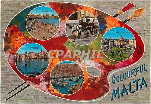 Cartes postales moderne Colourful Malta