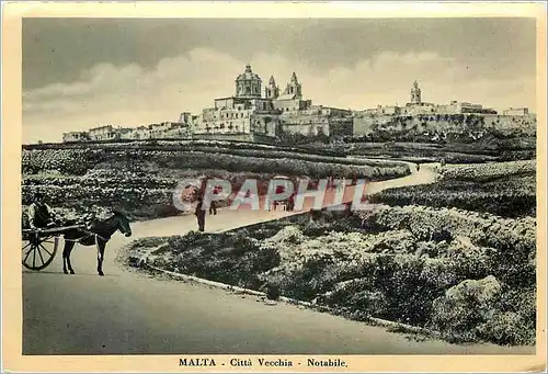 Moderne Karte Malta Citta Vecchia Notabile Ane Donkey