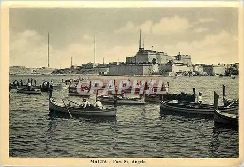 Cartes postales moderne Malta Fort St Angelo Bateaux