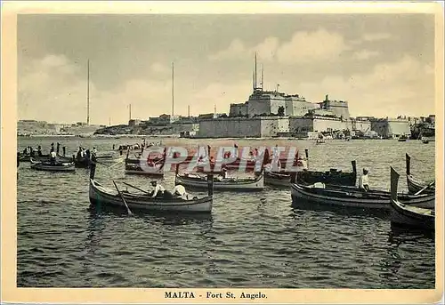 Moderne Karte Malta Fort St Angelo Bateaux