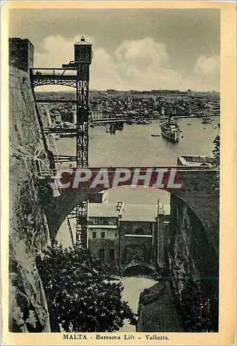 Cartes postales moderne Malta Barracca Lift Valletta