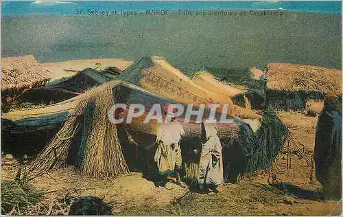 Cartes postales Scenes et Types Maroc Tribu aux alentours de Casablanca