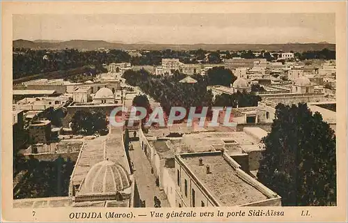 Cartes postales Oudjda Maroc Vue generale vers la Porte Sidi Aissa