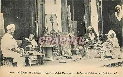 Ansichtskarte AK Marocains Ateliers de Peinture aux Oudaias