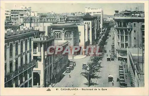 Cartes postales Casablanca Boulevard de la Gare
