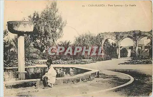 Cartes postales Casablanca Parc Lyautey Le Bassin