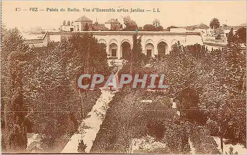 Ansichtskarte AK Fez Palais du Batha Vue d'Ensemble et les jardins