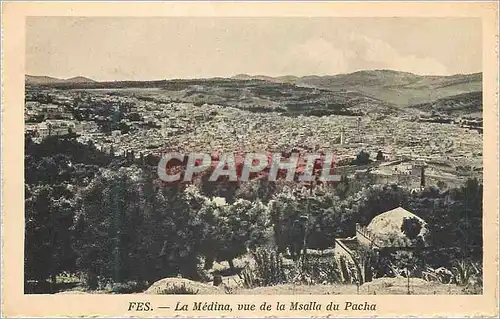 Cartes postales Fes La Medina vue de la Msalla du Pacha