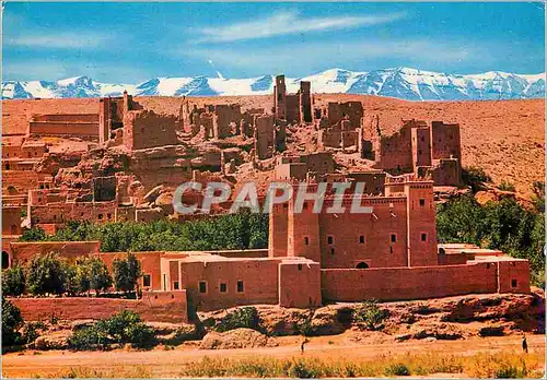 Moderne Karte Maroc pittoresque Kasbah et la chaine de l Atlas