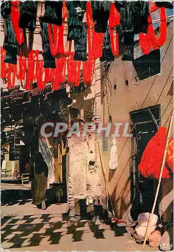 Moderne Karte Scenes et types du Maroc Souk des Teinturiers