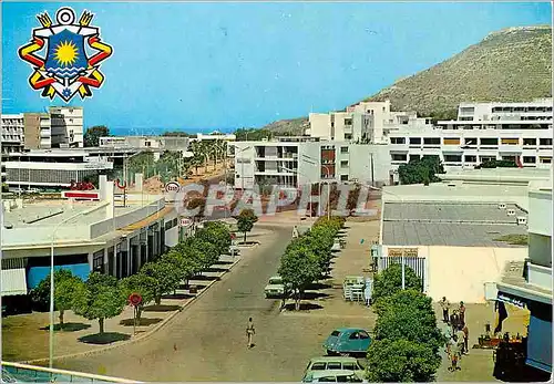 Moderne Karte Panorama d Agadir et Armoiries de la Ville