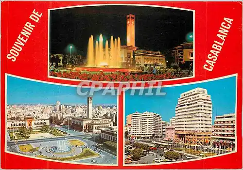 Moderne Karte Casablanca Place des Nations Unies Place Mohammed