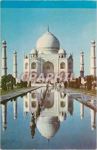 Moderne Karte Reflection view Taj Agra India