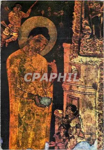 Cartes postales moderne Ajanta Mother and child before the Budha