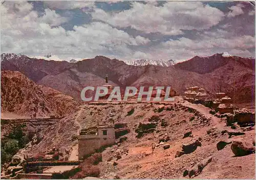 Moderne Karte A set of Chorten Stupas India