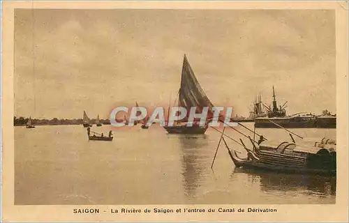Cartes postales Saigon La Riviere de Saigon et l'Entree du Canal de Derivation