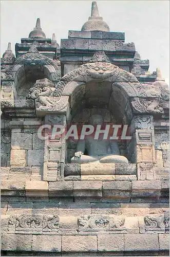 Cartes postales moderne A Dyani Buddha of Borobudur Temple Central Java Indonesia