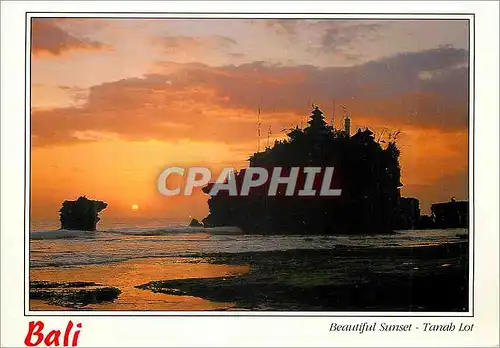 Moderne Karte Bali Beautiful Sunset Tanah Lot