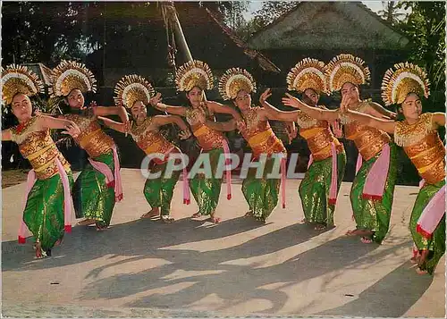 Moderne Karte The fascinating Djanger Dance of Bali