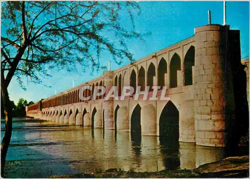 Moderne Karte Thirty three bridges Isfahan Iran