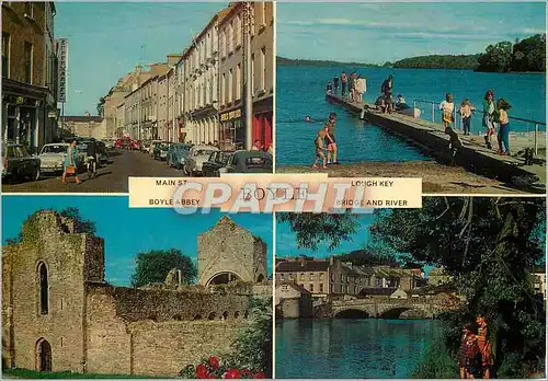 Cartes postales moderne Boyle Main St Lough Key Boyle Abbet Bridge and River