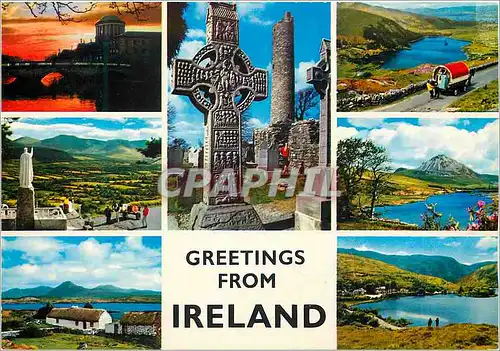 Moderne Karte Greetings from Ireland