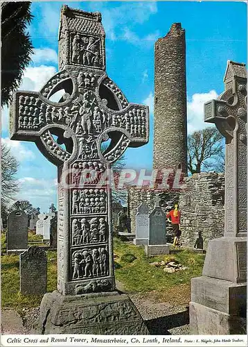 Cartes postales moderne Celtic Cross and Round Tower Monasterboice Co Louth Ireland