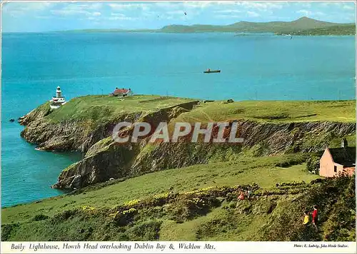 Cartes postales moderne Baily lighthouse Howth Head overlooking Dublin Bay Wicklow Mts